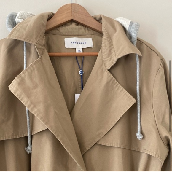 POPSUGAR Hooded Chambray Trench Coat - Picture 5 of 8